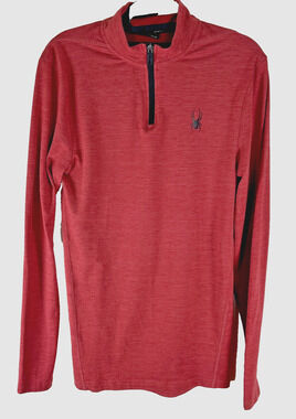 Spyder Active Quarter Zip Pullover Shirt Mens Size Small Coral